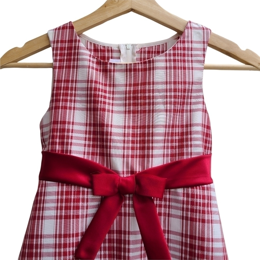 Bonnie Jean Plaid Dress with Silver Threading, Coastal Country, Size 7 - Picture 3 of 7